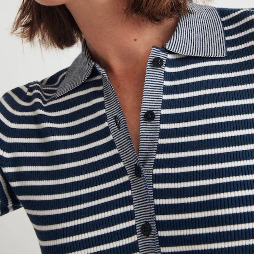 Madewell The Signature Knit Polo Sweater Top - Picture 12 of 12